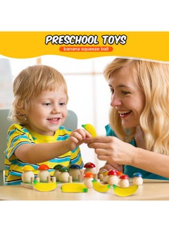 Civaner 30 Pcs Banana Stress Toys Stretchy Banana Relief Toys Fidget Anxiety Toys Banana Stress Balls Bulk Mini Pu Banana Party Favors Tiny Party Supplies For Stress Relief(Yellow)  - Image 2