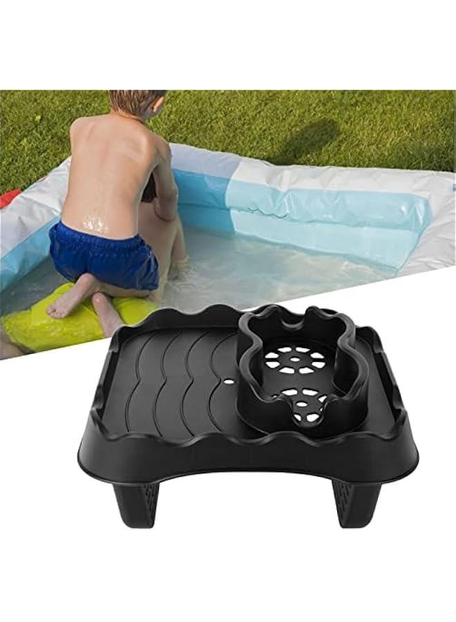 Hot Tub Table Shelf with Drainage Holes, Non-Slip Adjustable Hot Tub Side Table for Swimming Pools, Spa Bathtub (Grey)  - Image 5