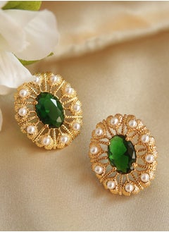 Court-style Emerald Flower Ring Studs - pzsku/Z7317A02170F9719C6179Z/45/_/1725895747/395c13e8-82b2-4029-a29c-3332ab3ed977