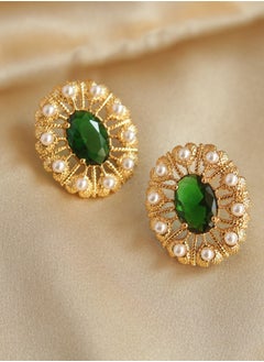 Court-style Emerald Flower Ring Studs - pzsku/Z7317A02170F9719C6179Z/45/_/1725895758/624c2069-613d-4b74-a4fb-8ce4b57682c3