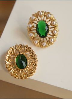 Court-style Emerald Flower Ring Studs - pzsku/Z7317A02170F9719C6179Z/45/_/1725895773/3f43ab2e-4d3e-4884-8265-1d0cc4a9545f