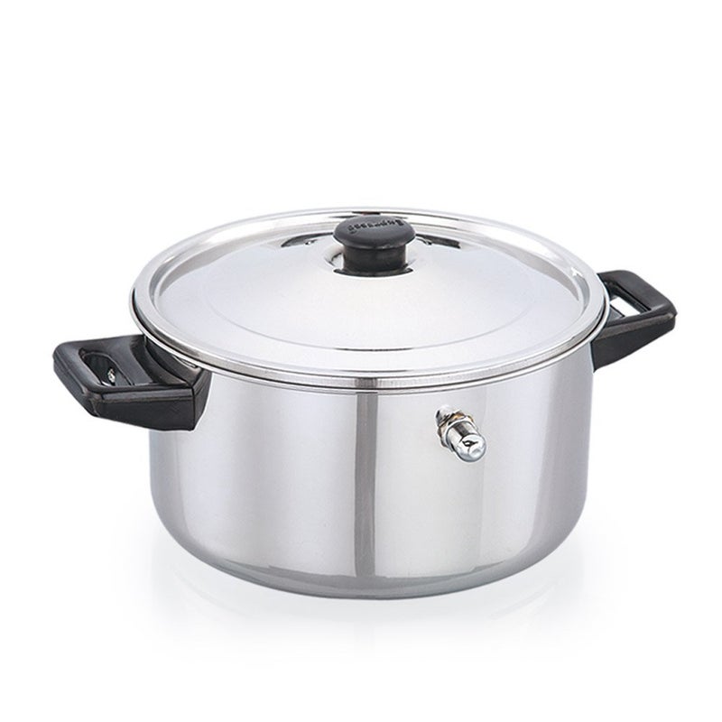 Expresso Stainless Steel EcoFriendly Double Handle Milk Boiler Pot wSilver Bottom Milk Boiler Cookware with Handle 4 litres - Image 1