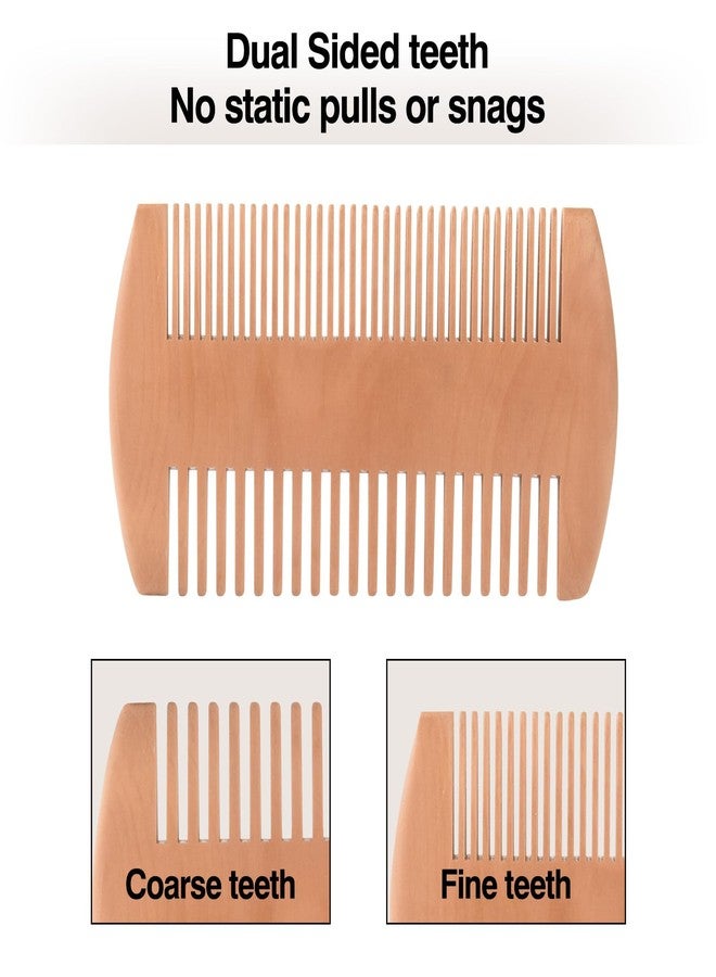 FaHaner Men's Beard Brush Kit with Pearwood Comb and 100% Boar Bristle Beard Brush & Deluxe Pearwood Comb Set for Men, Helps to Shape & Lock in Moisture, Beard Kit, Travel Essentials - Image 4