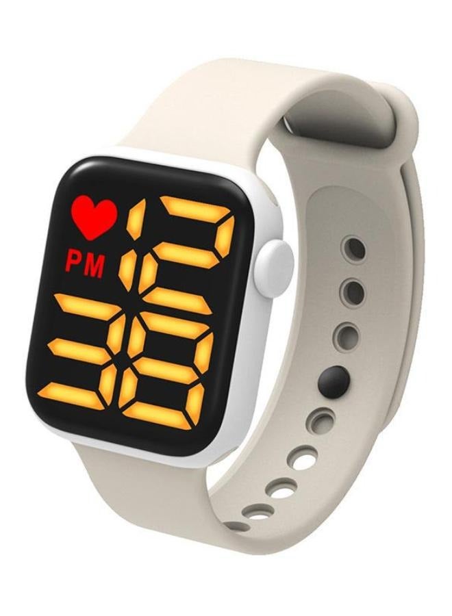 Free Air 6 Pcs Kids' Square Water Resistant Silicone Digital Watch(As Shown in The Figure) - Image 5