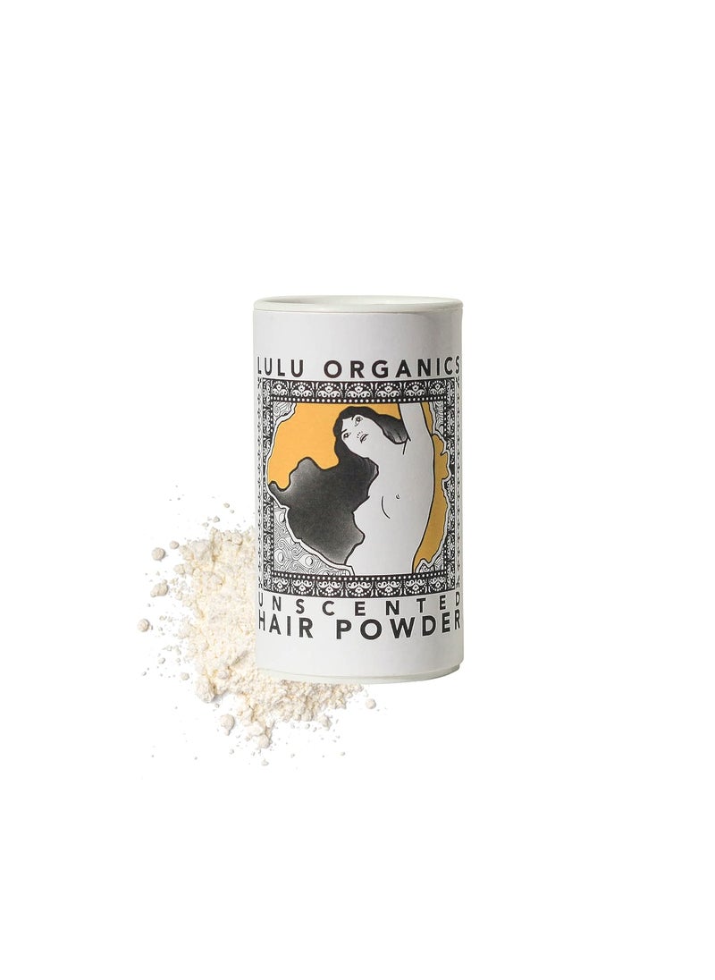 Lulu Organics Non Aerosol Dry Shampoo Powder for Dark, Blonde and Oily Hair, All Natural Organic Hair and Body Powder, Paraben &Talc free No White Cast Synthetic Fragrance, Travel Size, Unscented -1oz 