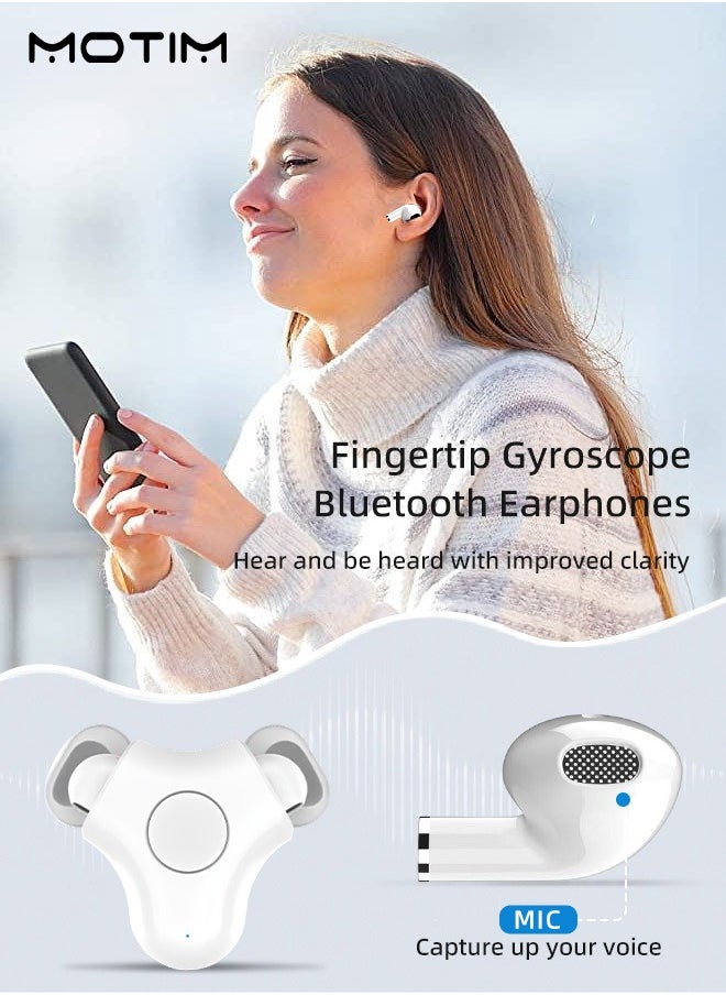 Wireless Earbuds Bluetooth 5.3 Headphones Touch Control Fingertip Gyroscope with Charging Case Immersive 3D Stereo Sound Noise Cancelling in-Ear Earphones Built-in Mic for Samsung iOS Android