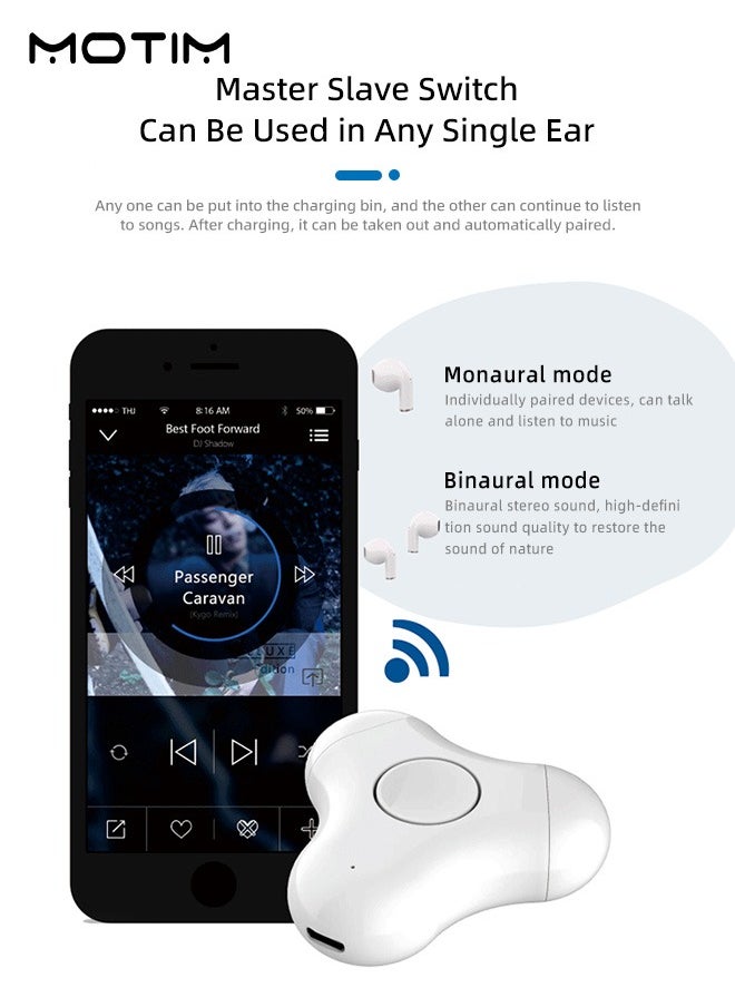 Wireless Earbuds Bluetooth 5.3 Headphones Touch Control Fingertip Gyroscope with Charging Case Immersive 3D Stereo Sound Noise Cancelling in-Ear Earphones Built-in Mic for Samsung iOS Android