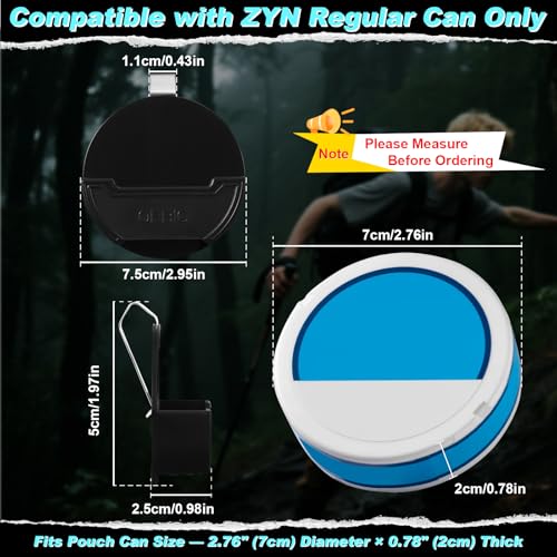 OFBIC Pouch Can Holder for Car & Belt Fits ZYN Standard Can Tins (2.76" Dia x 0.78" Thick), Clips to Belt or Car Sun Visor, Compact Design for Quick Access, Great Gift for Nicotine Pouch Users (Black) - Image 2