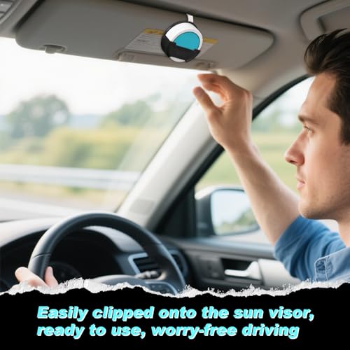 OFBIC Pouch Can Holder for Car & Belt Fits ZYN Standard Can Tins (2.76" Dia x 0.78" Thick), Clips to Belt or Car Sun Visor, Compact Design for Quick Access, Great Gift for Nicotine Pouch Users (Black) - Image 4