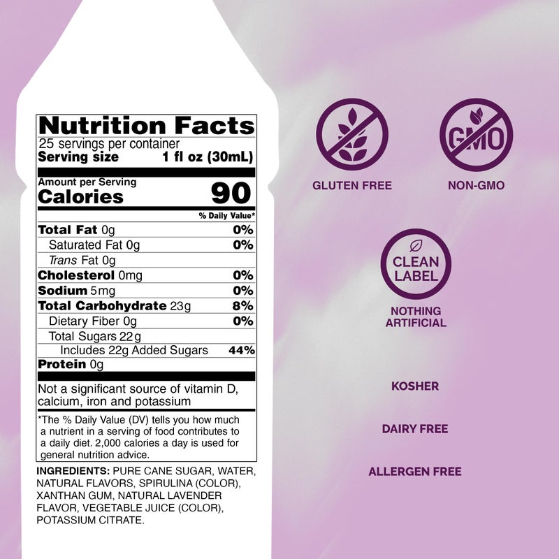 Monin - Lavender Syrup, Aromatic and Floral, Natural Flavors, Great for Cocktails, Lemonades, and Sodas, Non-GMO, Gluten-Free (750 ml) - Image 2