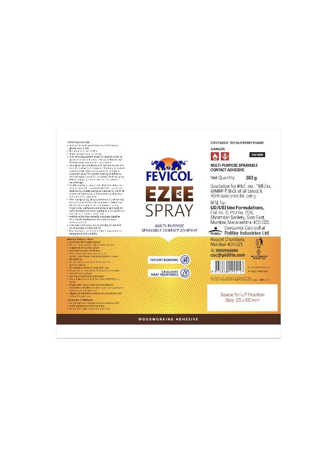 Fevicol Fevicol Ezee Spray  383g DIY Sprayable Adhesive  - Image 2