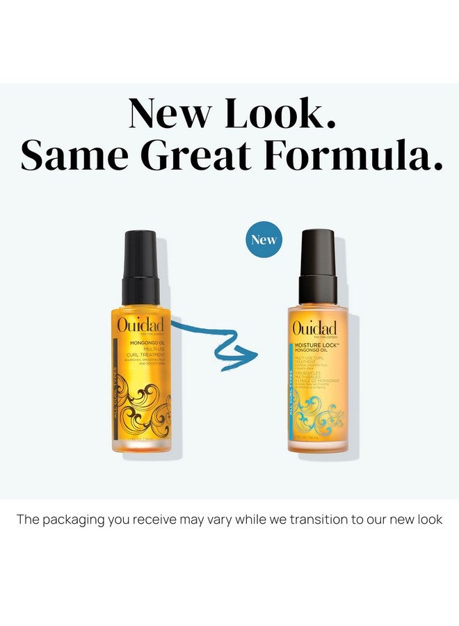Ouidad Moisture Lock Mongongo Hair Oil for Curly Hair, 1.7 fl oz, Multi-Use Leave-In Hair Treatment, Fast-Absorbing Elixir, Hydrates, Smoothes, Strengthens & Restores Natural Luster, All Curl Types - Image 2