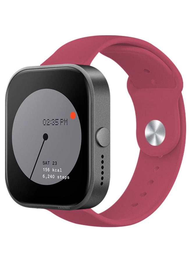 CATANES - [for Nothing Watch Pro] 22mm Silicone Band Women Men Soft Silicone Sport Wristbands Replacement Strap Merlot - Image 1