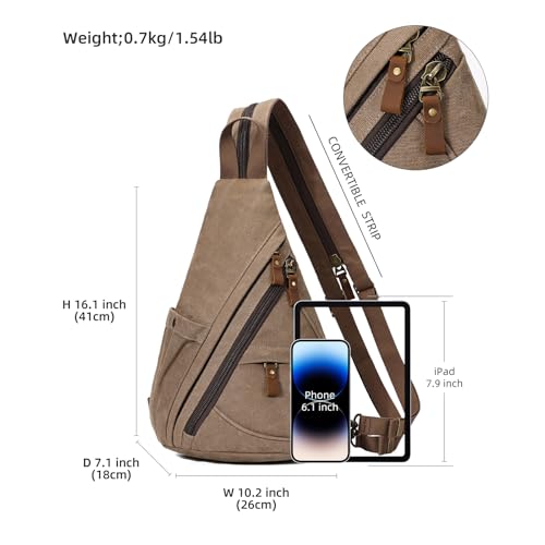 KL928 حقيبة كروس بودي قماش KL928 - حقيبة ظهر صغيرة للرجال والنساء (نسخة كبيرة) - Image 2