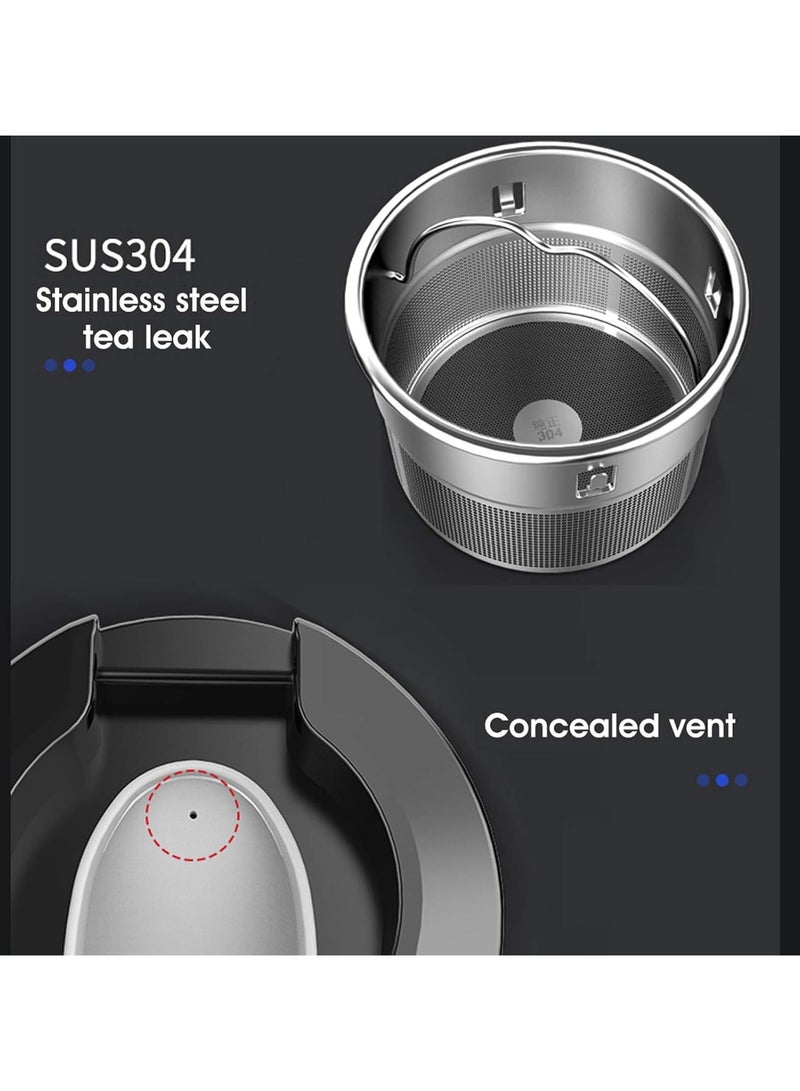 AROAQ Car Electric Kettle 500ml 12‑24V Car Heating Cup Car Heated Mug Stainless Steel LCD Intelligent Temperature Display Travel Electric Coffee Cup for Tea Coffee Milk - Image 4