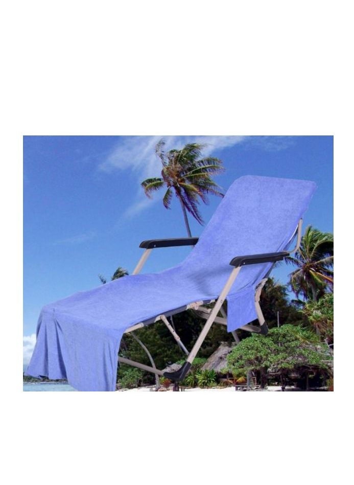Y&D - Lounge Chair Beach Towel Cover Microfiber Large Pool Towels Recliners Towel Cover With Side Pockets Carrier For Holidays Sunbathing - Image 1