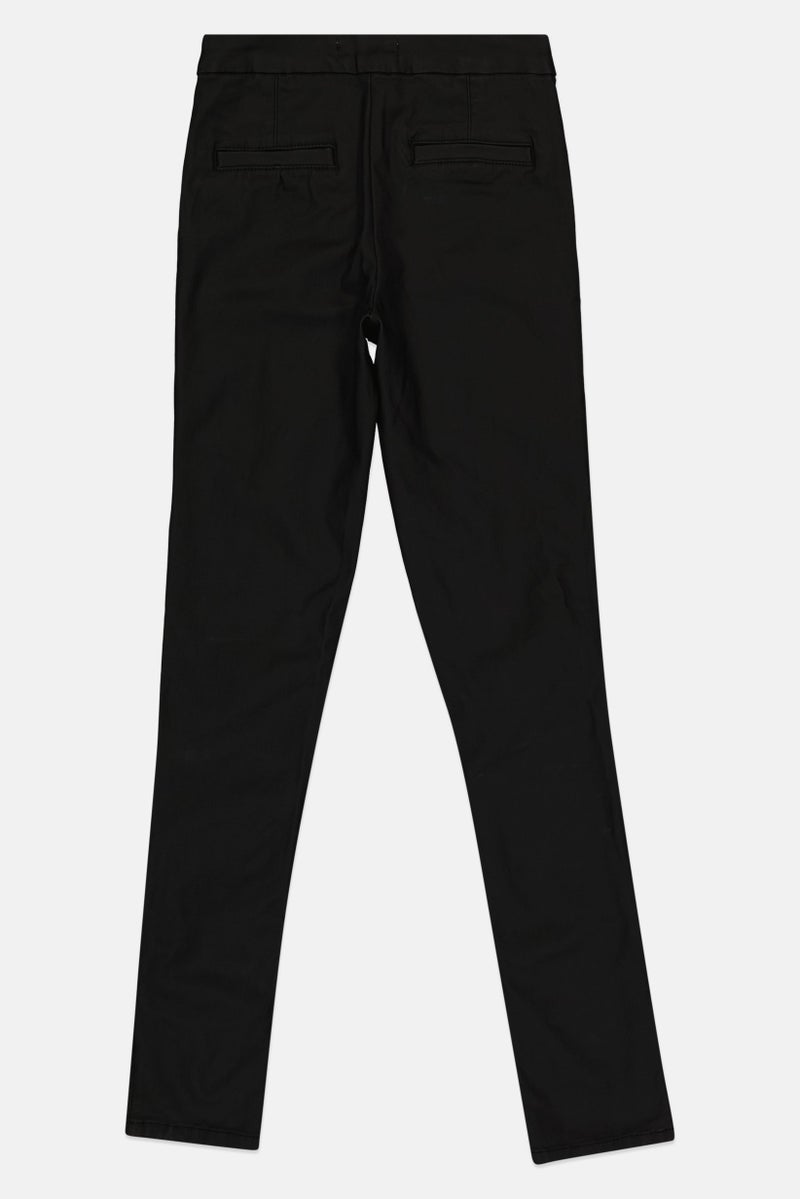 promod Women Skinny Fit Solid Stretchable Skinny Pants, Black - Image 4