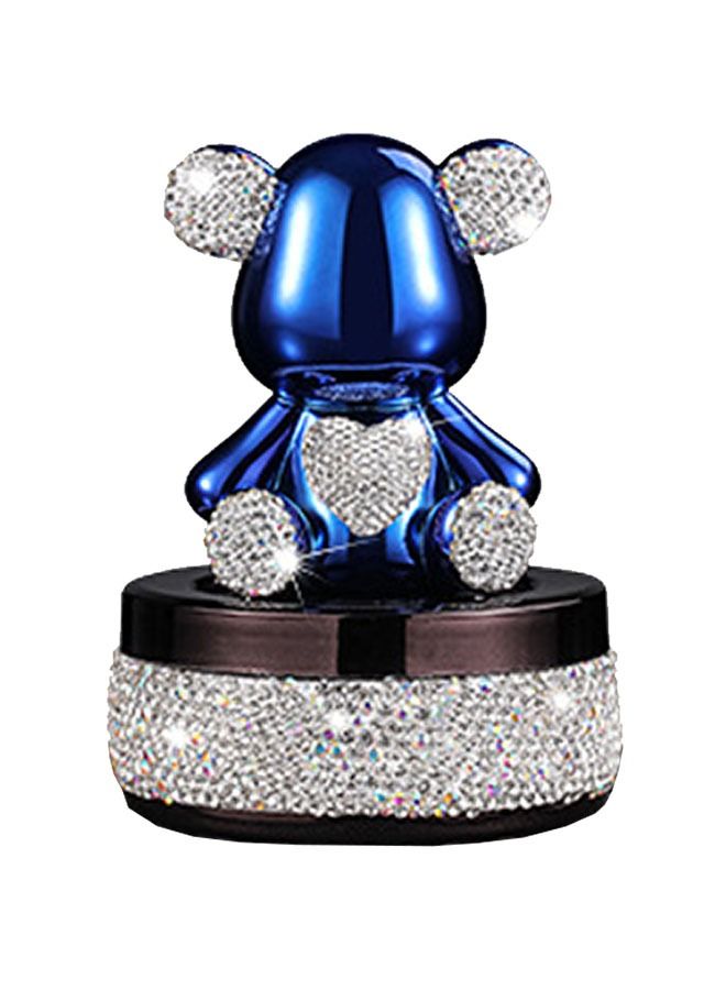 ZCM-HAPPY Diamond-studded Bear Car Aroma Diffuser Ornament (Blue)  - Image 1