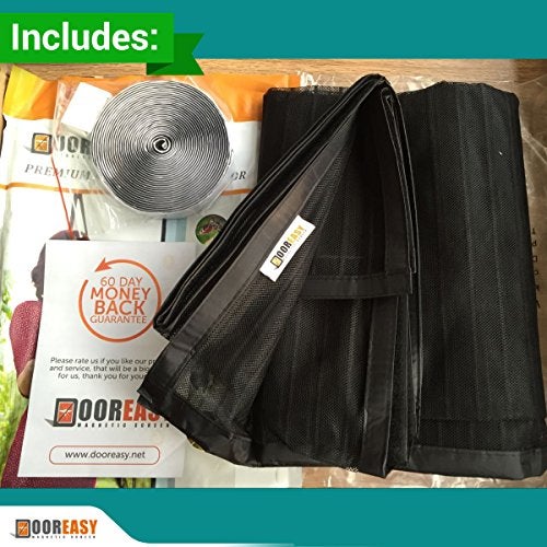 DOOREASY Magnetic Screen Fits Tall Single Doors Screen Door, Full Frame Loop Sewn Polyester Mesh Instant Screen(Fits Doors Up to 30"x95") - Image 5