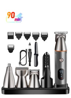 UFREE 5 in 1 Hair Clippers for Men, Professional T-Blade Trimmer, Electric Foil Shaver, Nose Hair Trimmer, Cordless, LCD Display, Grooming Kit  - Image 1