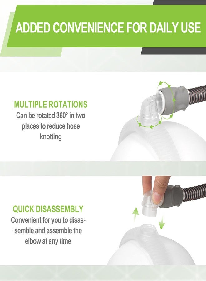 MEDICOLOR 2PCS Elbow Connector for Airfit F30i P30i N30i Swivel Elbows, Quick-Release & Rotatable, Enhanced Comfort and Flexibility - Image 5