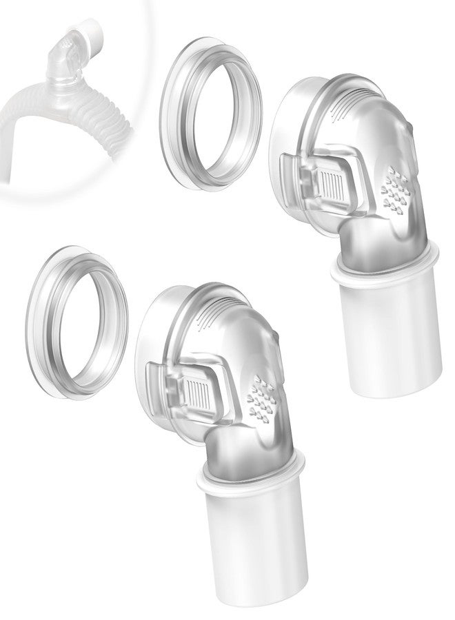 MEDICOLOR 2PCS Elbow Connector for Airfit F30i P30i N30i Swivel Elbows, Quick-Release & Rotatable, Enhanced Comfort and Flexibility - Image 1