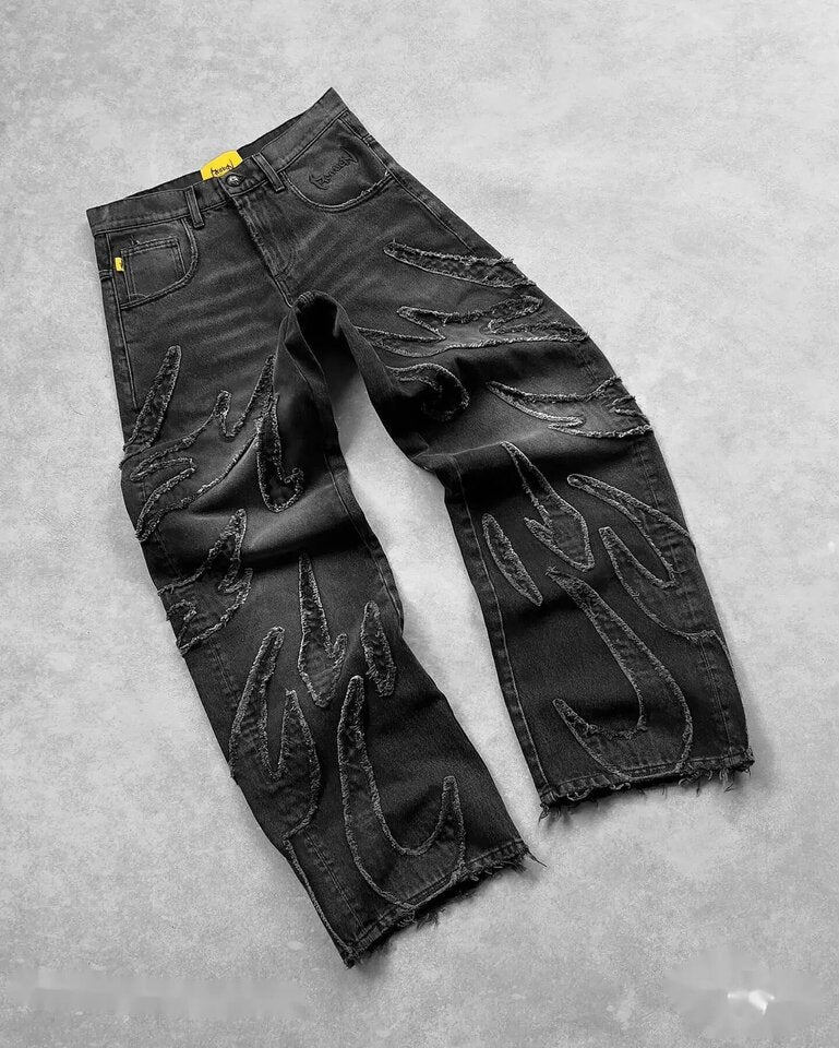 Unisex Classic Denim Jeans Loose Fit Daily Outdoor Wear - Image 1