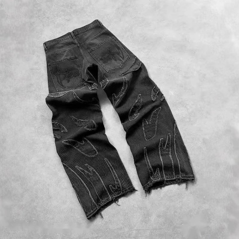 Unisex Classic Denim Jeans Loose Fit Daily Outdoor Wear - Image 4