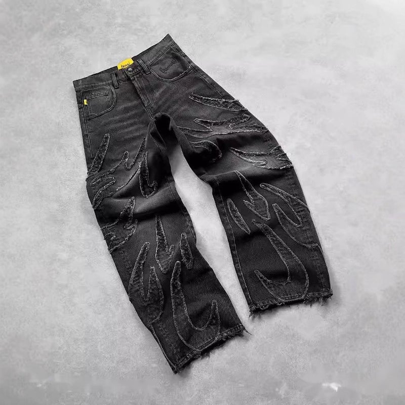 Unisex Classic Denim Jeans Loose Fit Daily Outdoor Wear - Image 2