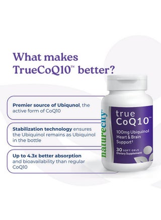 NatureCity True-CoQ10 Ubiquinol 100mg مكمل غذائي عالي الامتصاص ومستقر من Kaneka QH CoQ10 للقلب والدماغ والطاقة الخلوية - (30 كبسولة هلامية ناعمة) CoQ10 نشط مثل Ubiquinol - pzsku/Z7318481F6C2468A5C996Z/45/_/1739882656/ab063d91-a403-4900-a86a-d09a0b2b9c46