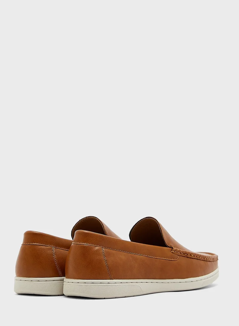 Robert Wood Faux Leather Casual Slip Ons