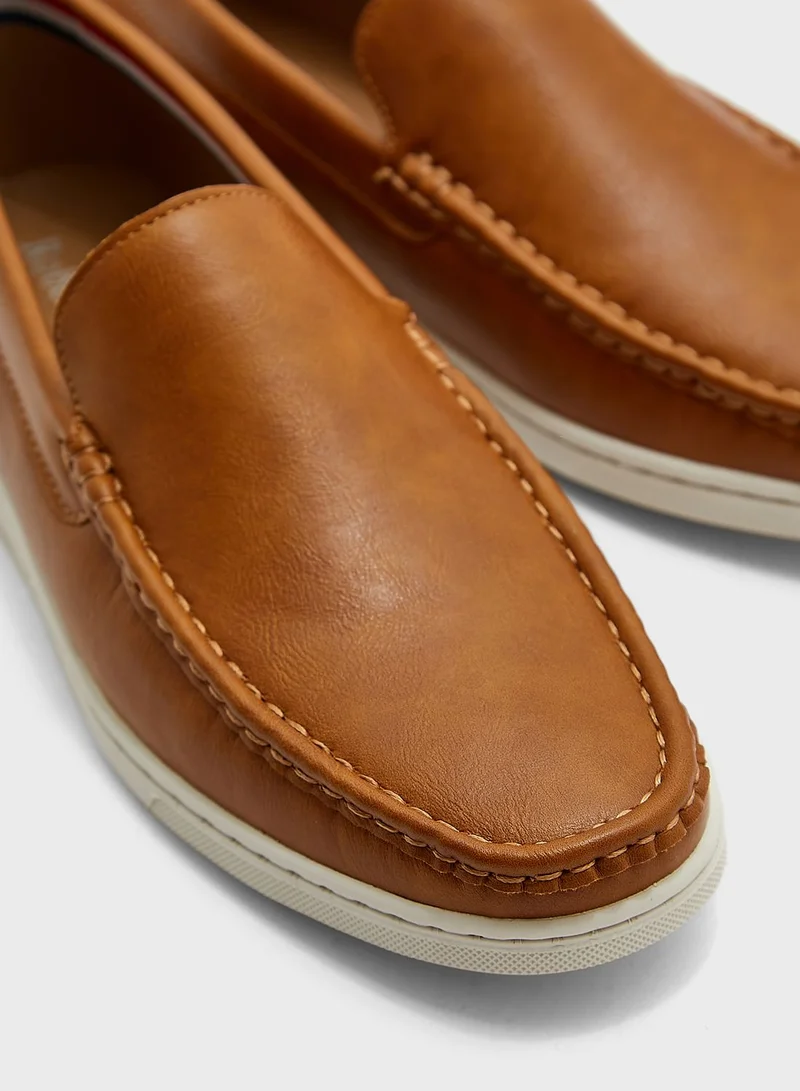 Robert Wood Faux Leather Casual Slip Ons