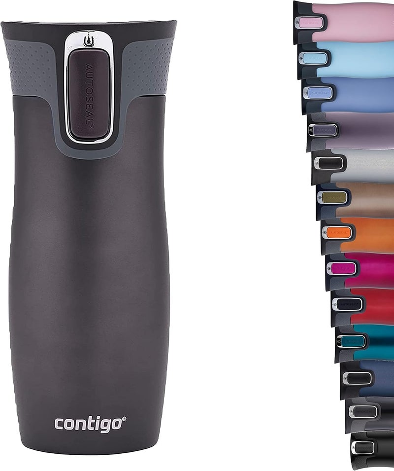 Contigo West Loop Autoseal Travel Mug, Stainless Steel Thermal Mug, Vacuum Flask, Leakproof Tumbler, Coffee Mug with BPA-Free Easy-Clean Lid - Image 1