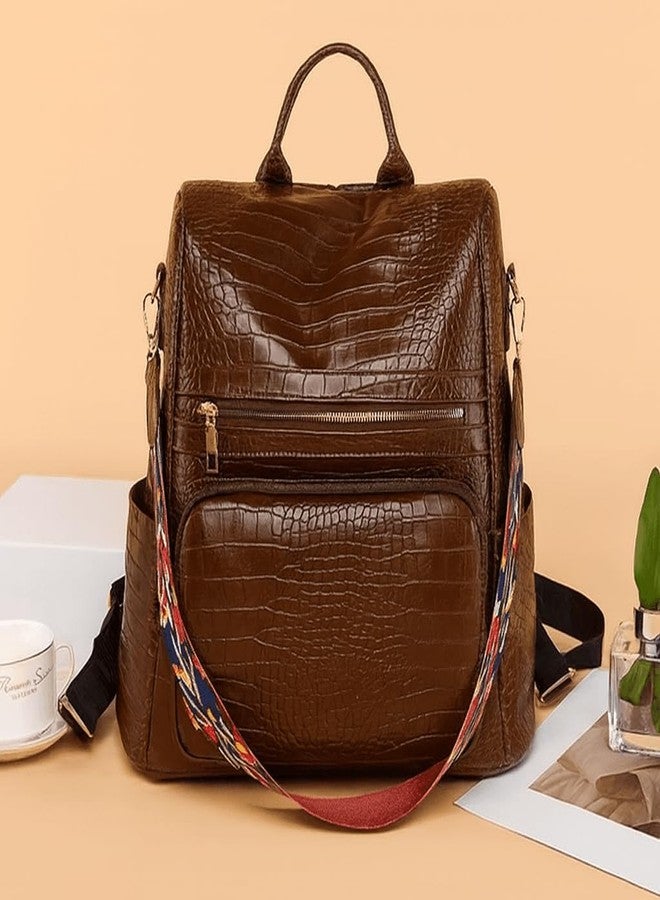 MUCHOVA Women Casual Backpack for College | Stylish Travel Daily Use Bag for Girls | Lightweight Office Backpack for Women (Chocolate) - Image 4