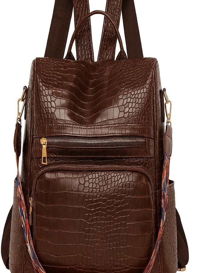 MUCHOVA Women Casual Backpack for College | Stylish Travel Daily Use Bag for Girls | Lightweight Office Backpack for Women (Chocolate) - Image 1