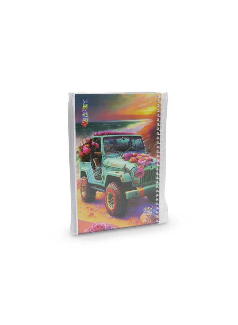 Car with Flowers Notebook – 100 Pages - Image 2