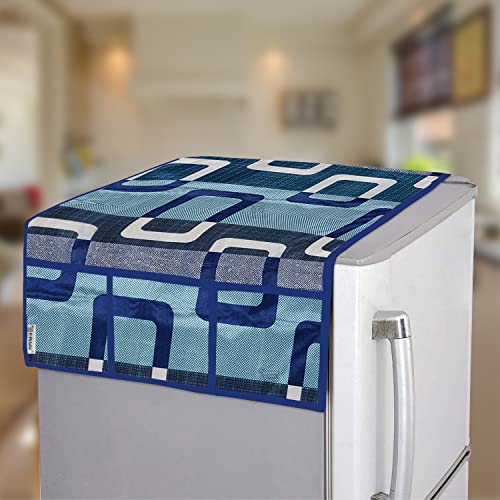 E-Retailer® Combo Set of Appliances Cover (1 Pc. of Fridge Top Cover, 1 Pc. of Microwave Oven Top Cover and 1 Pc. Front Load Washing Machine Cover) (Color-Maroon, Design-Ethnic, Set Contains-3 Pcs.) - Image 2