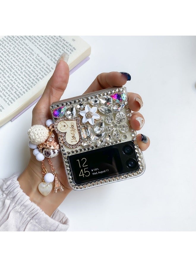 Suitable for Samsung Galaxy Z Flip6 phone case, rhinestone design, shockproof and drop-resistant. - Image 5