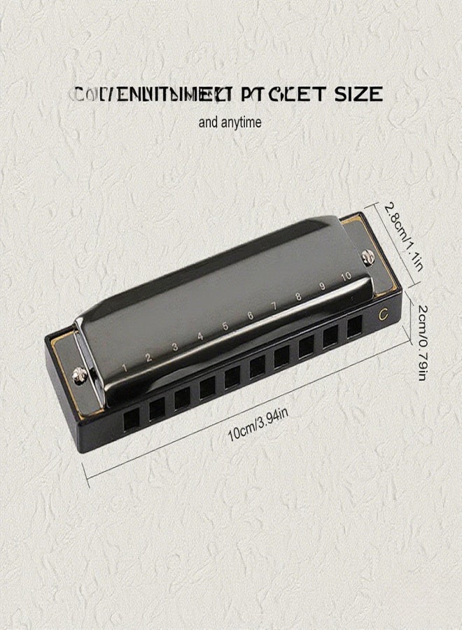 سوان SW1020-7 هارمونيكا بلوز دياتونية 10 فتحات 20 نغمة مفتاح C أورغن فموي مع حافظة ABS هارمونيكا أداء قياسي للمبتدئين والأطفال والطلاب والكبار والمحترفين - Image 5