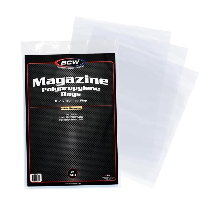 بي سي دبليو أكياس مجلات BCW 1-MAG-Thick – سميكة - Image 1