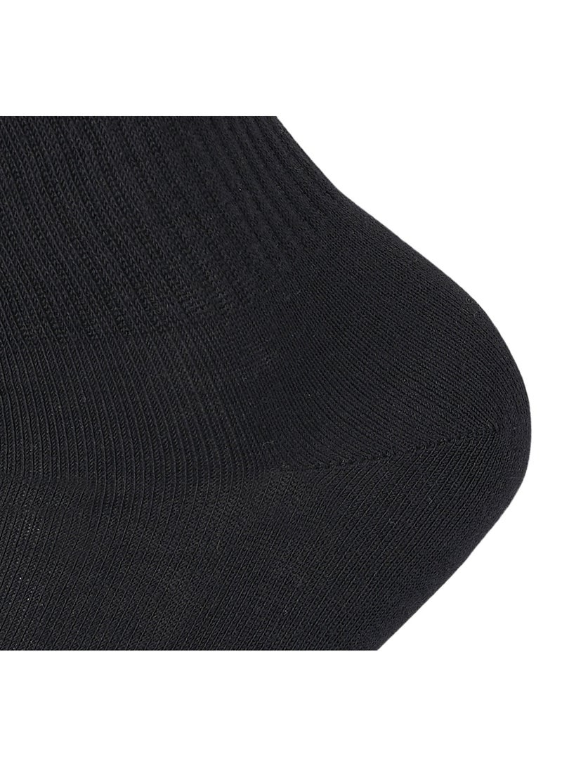 SAM SOCKS Women Set of 3 Long Lycra Stripped Elastic Socks Black - Image 3