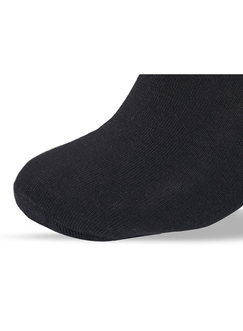 SAM SOCKS Women Set of 3 Long Lycra Stripped Elastic Socks Black - Image 5
