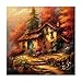 Larkipuzz Vintage Cabin Landscape Puzzles for Adults 1000 Pieces Beautiful House Autumn Jigsaw Puzzle Impossible Sunset Art Puzzles - Image 4
