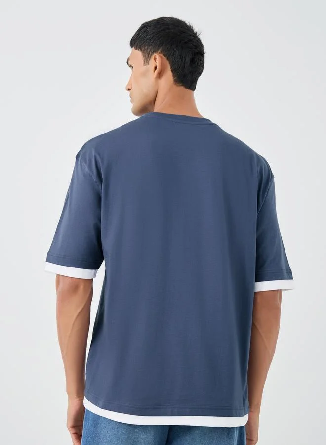 Styli Styli Contrast Trim Pure Cotton Oversized T-Shirt