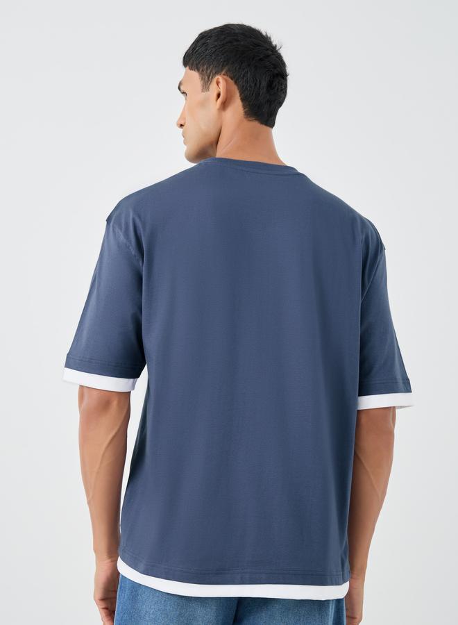 Styli Contrast Trim Pure Cotton Oversized T-Shirt - Image 4