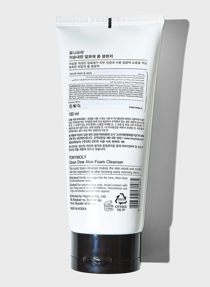 TONYMOLY Clean Dew Aloe Foam Cleanser