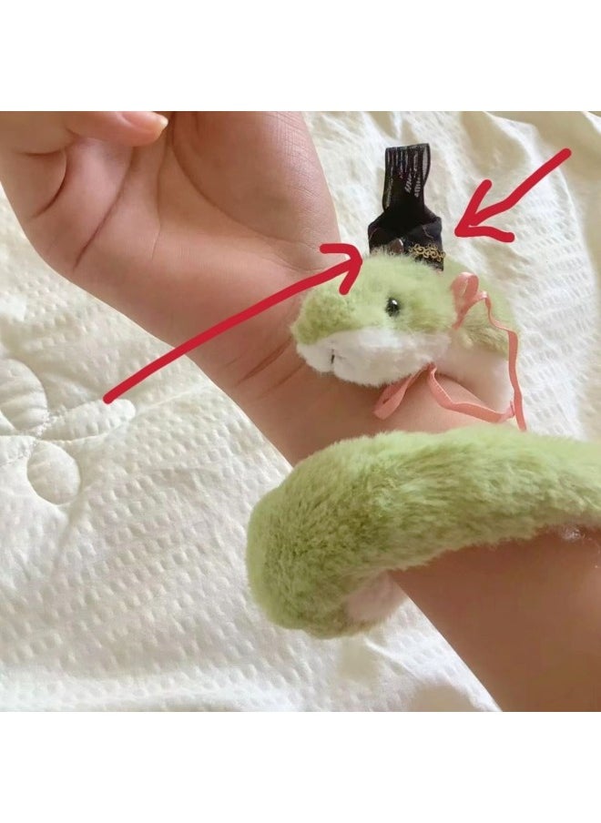 Yuan Key Code Kite Little Snake Plush Doll Cute Little Snake Small Bamboo Leaf Green As Kite With Hat-Specifications:Little Snake Hat Crown Without Snake  - Image 4