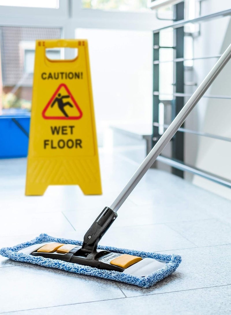 معرض الأعياد لوحة تحذير صفراء للأرضيات الرطبة | علامة أمان محمولة قابلة للطي على الوجهين في الهواء الطلق - Image 3