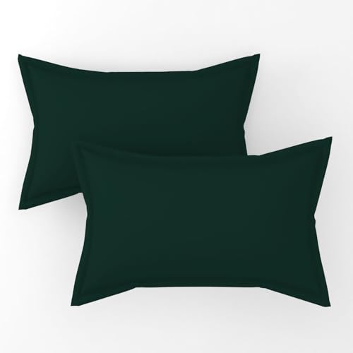 Outlay Home 180 TC Premium Cotton Pillow Covers | Regular Pillow Cases | Set of 2 Pieces Pillow Covers only King Size (18 x 28 Inches) (Green) - Image 1