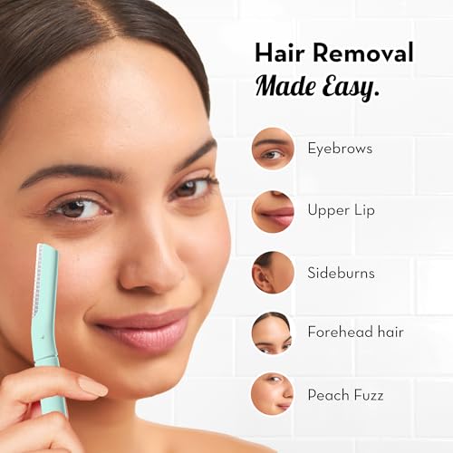 Plush Flawless Reusable Face Razor for Woman (Pack of 3) | Eyebrow & Facial razor with Single German Steel Blade | Instant & Painless Hair Removal for Upper Lips, Forehead, Sideburns | Prevents Cuts & Burns - Image 5